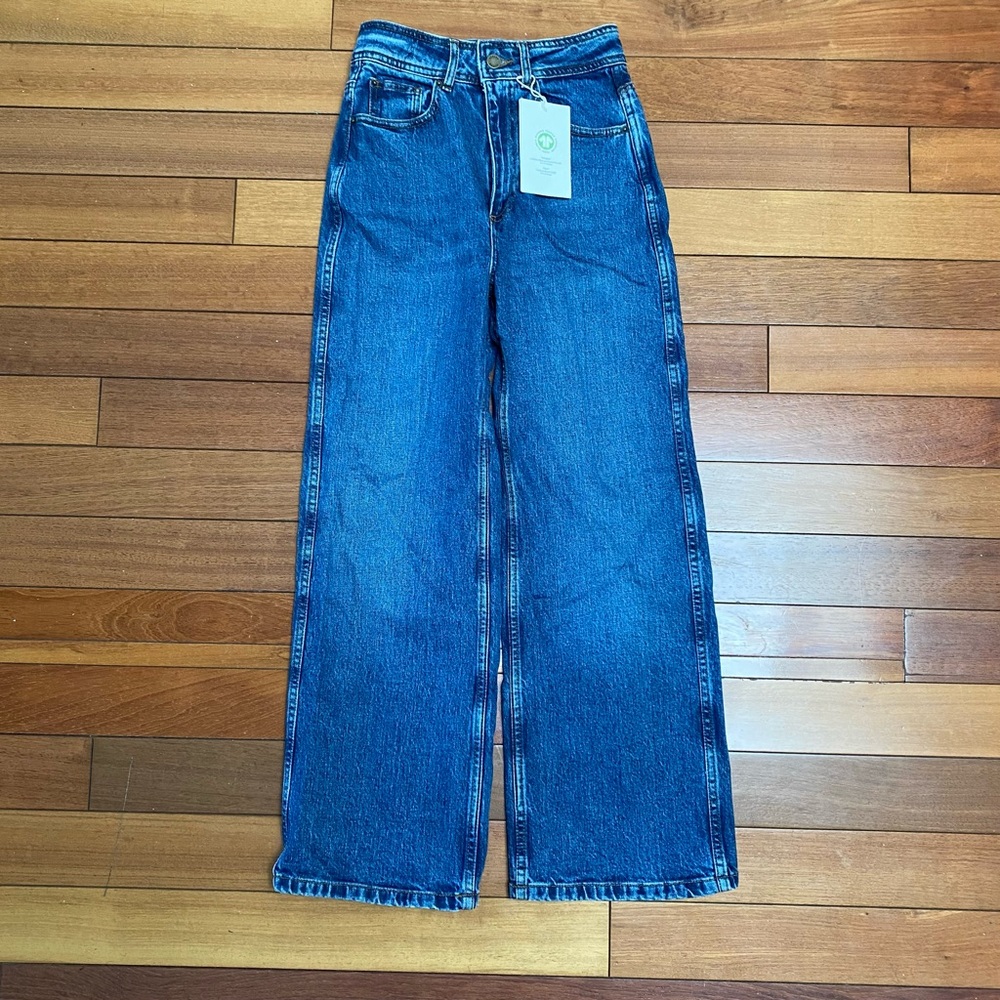 NWT Sezane Le Crop Jeans in Denim Blue in US 2